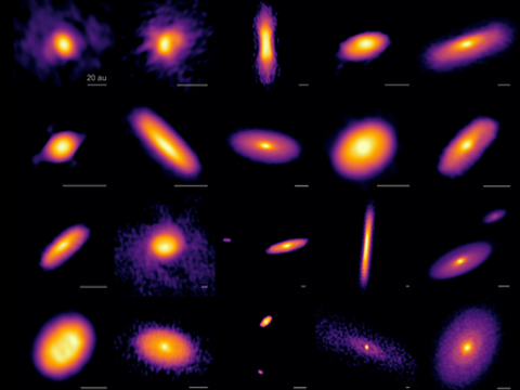 (그림2) ALMA로 관측된 19개의 원시성 주위에서 발견된 원시성원반.