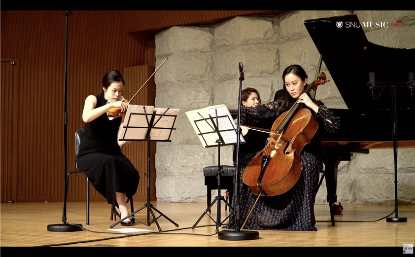 3월 16일 진행된 화요음악회 장면(사진:서울대학교 음악대학 유튜브 채널)